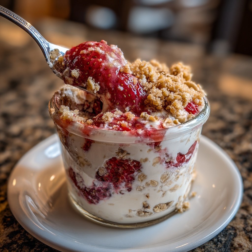 Strawberry Cheesecake Overnight Oats