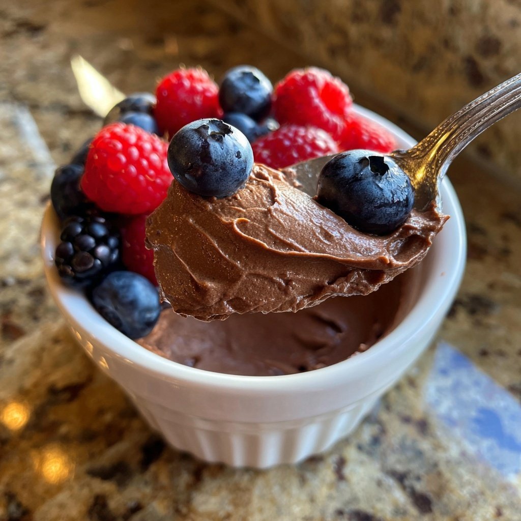 Chocolate Mousse with Berries