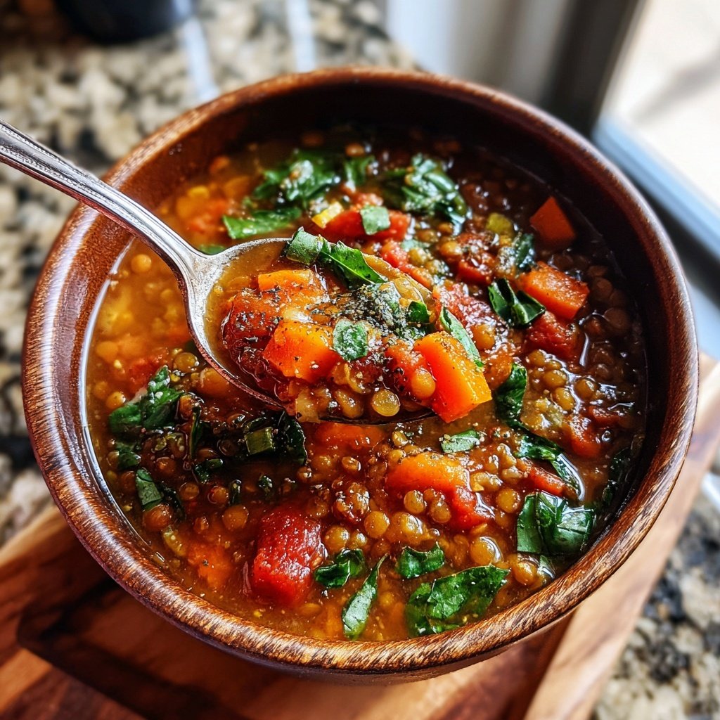 Healthy Crockpot Lentil Soup