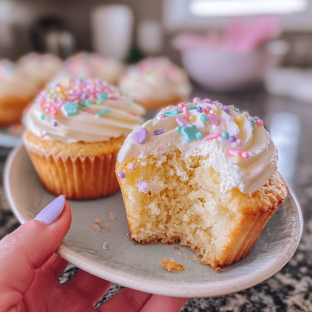 Spring Vanilla Cupcakes With Buttercream