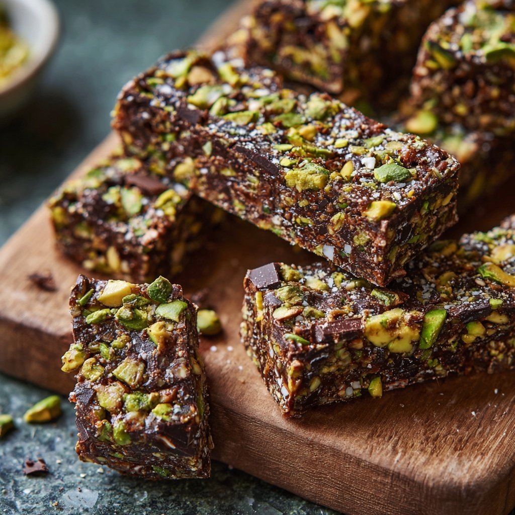 Chocolate Pistachio Snack Bars