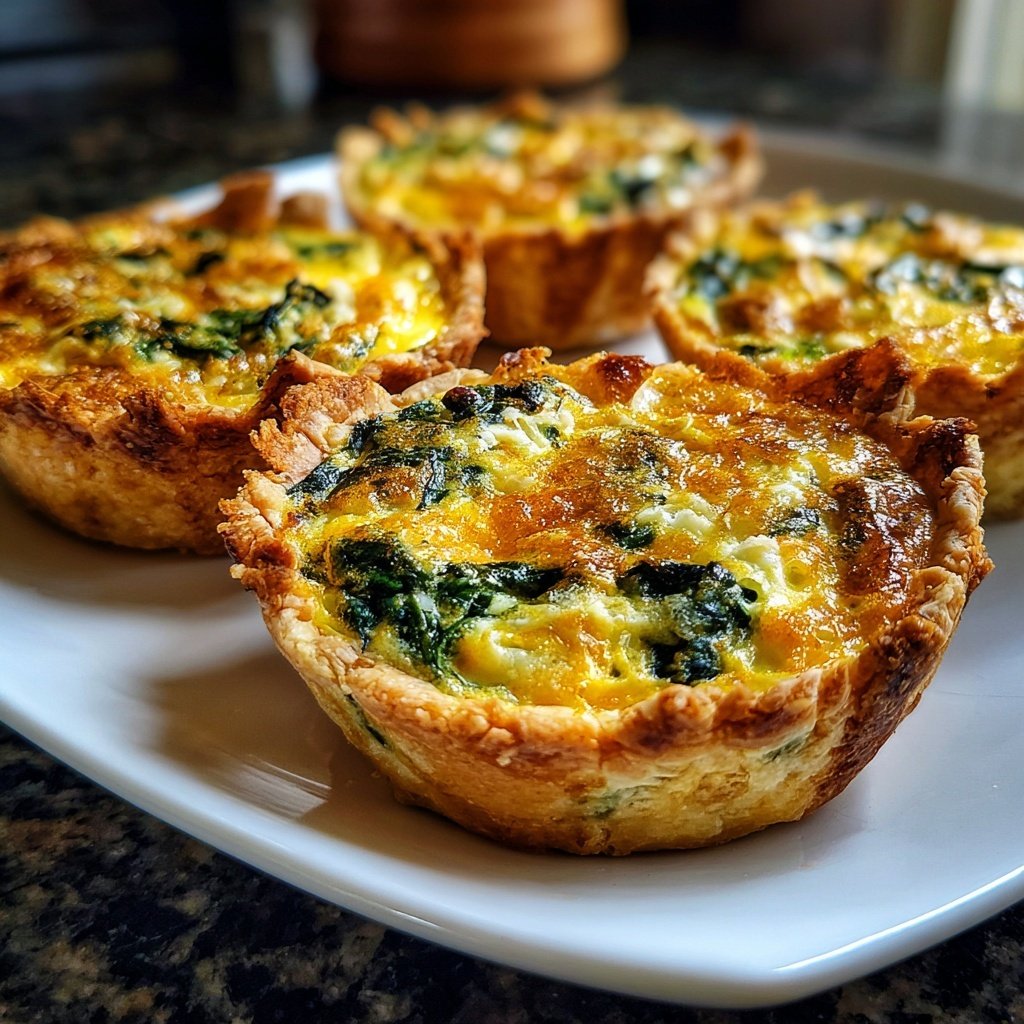 Mini Quiches with Spinach