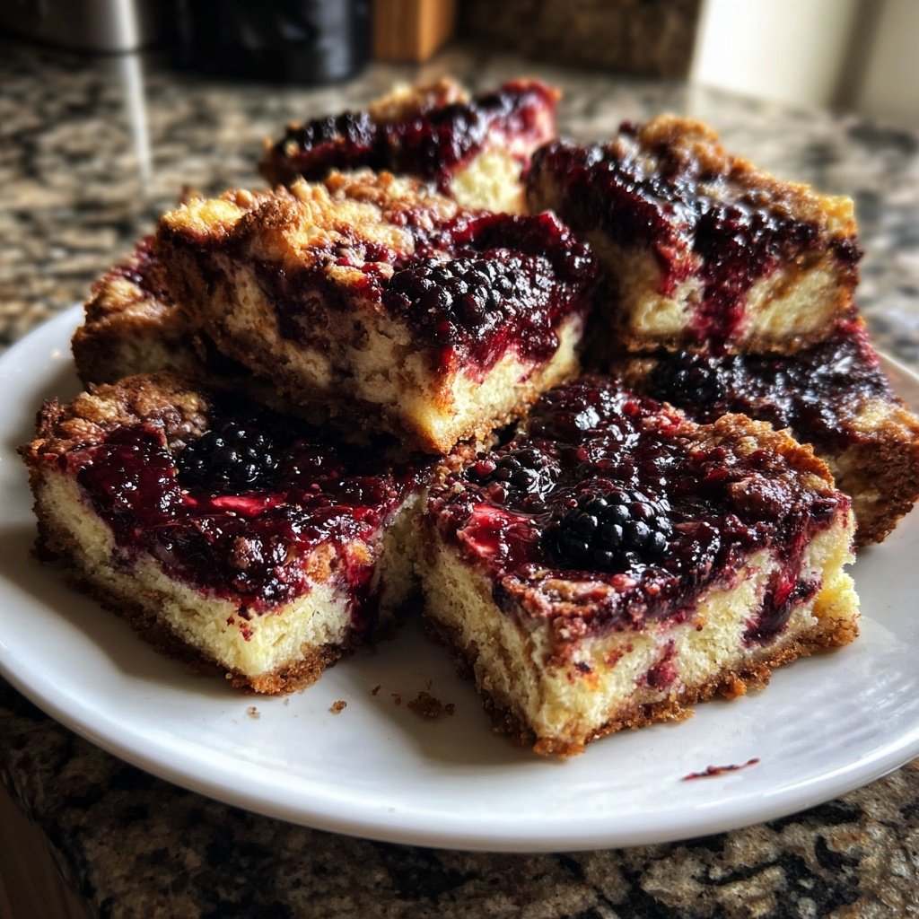 Cottage Cheese Brownies with Blackberry Swirl