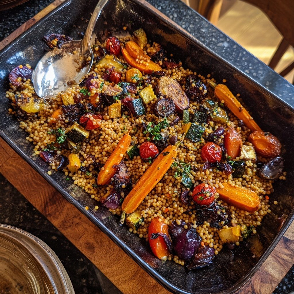 Roasted Veggie Lentil Couscous