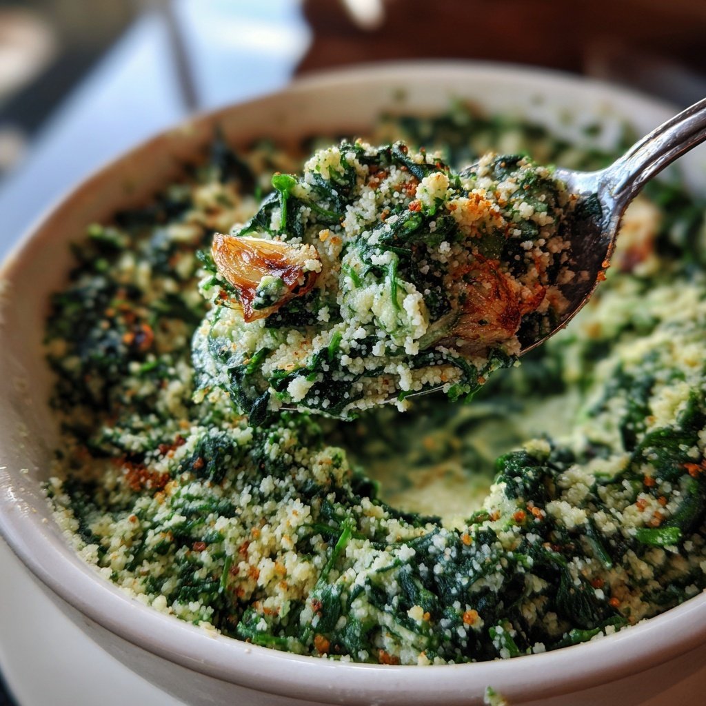 Creamy Spinach Garlic Couscous