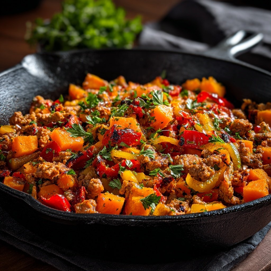 Ground Turkey Sweet Potato Skillet