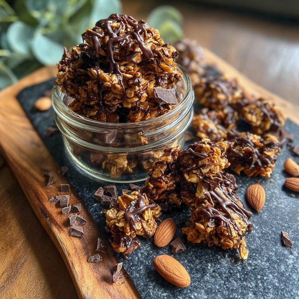Chocolate Almond Granola Clusters